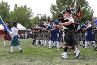 Bagpipes on the March
